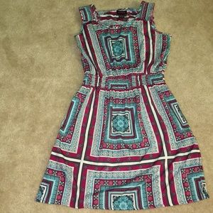 Geometric print dress